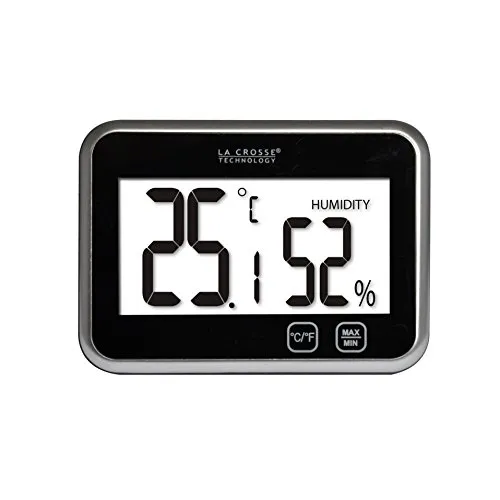 La Crosse Technology La WT133-BLA Thermo-/Hygro-Schwarz, 95 x 70 x 20 mm