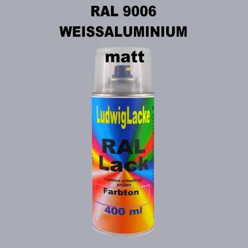 Ral Spraydose MATT  9006 Weissaluminium 400ml  für Metall Holz Glas