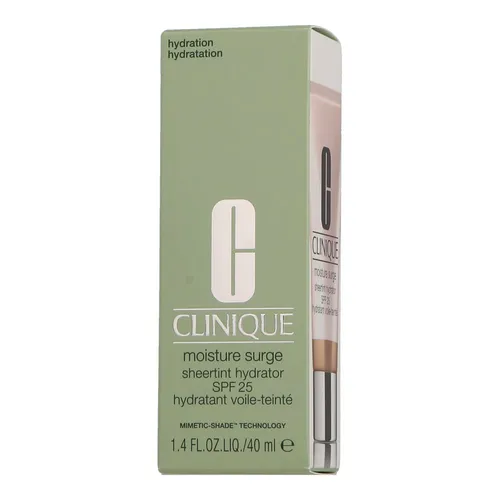 Clinique Moisture Surge Sheertint Hydrator SPF 25 - BB-CC-DD Cremes, leichte Feuchtigkeitspflege mit Lichtschutzfaktor 25 für einen strahlenden Teint und langanhaltende Hydratation.