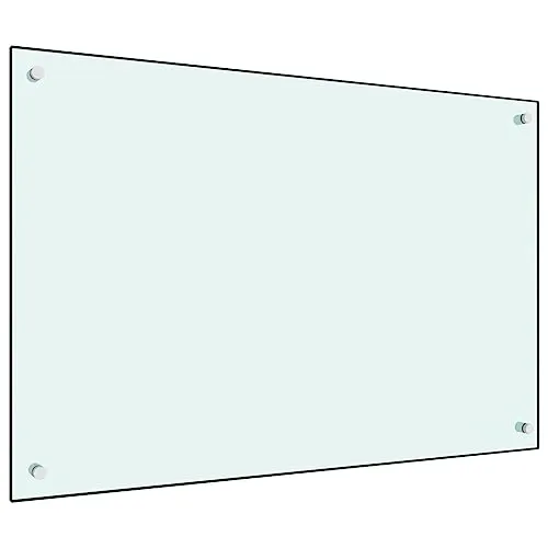 vidaXL Küchenrückwand Spritzschutz aus Hartglas 90x60cm in weiß von vidaXL