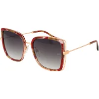 ANA HICKMANN Sonnenbrille AH3246 53G22 rot - Stylische Schmetterlings-Sonnenbrille mit 100% UV-Schutz. Ideal für den modebewussten Auftritt. In leuchtendem Rot mit grauen Gläsern – perfekt für sonnige Tage!