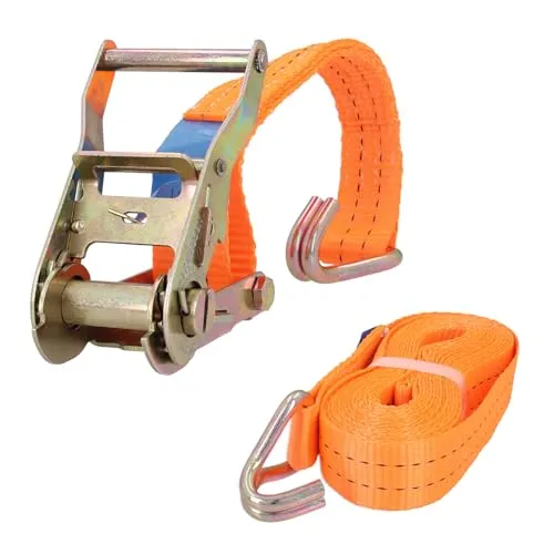 GEPCO 1 x 6m Spanngurte 2000kg mit Ratsche und Haken zweiteilig 2 teilig TÜV GS Ratschengurte Zurrgurte 35mm