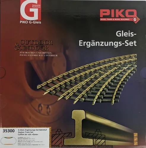 35300G Piko Gleis Ergänzungs-Set 1 Set - Gleismaterial mit hochwertigem Messing-Vollprofilgleis für optimale Stromleitung und langlebige Schienenverbinder. Ideal für realistische Modellbahn-Anlagen.