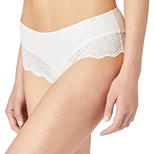 Skiny Damen Bamboo Lace 080588 Hipster-Höschen, Ivory, 42 EU