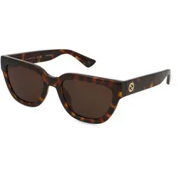 Gucci GG1578S Damen-Sonnenbrille - Stilvolle Vollrand Butterfly in Braun - Sonnenbrillen | Elegante Gucci Damen-Sonnenbrille mit braunem Acetat-Gestell und Bio-Nylon-Gläsern für optimalen UV-Schutz und trendigen Look.