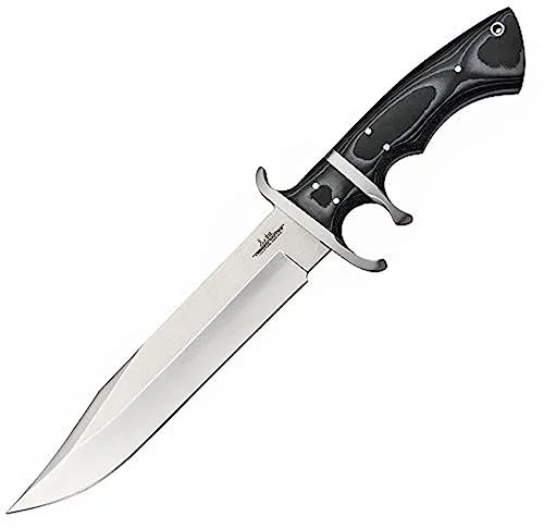 Hibben Assault Kampfmesser mit Scheide - Taschenmesser mit 7Cr17-Edelstahlklinge und Micarta-Griff, inklusive maßgefertigter Lederscheide. Ideal für Outdoor-Enthusiasten, die ein robustes und stilvolles Messer suchen.