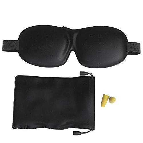 EAZY CASE Premium 3D Schlafmaske 100% Blickdicht für Männer und Frauen - Ideale Schlafbrille, kein Druck und komfortabler Augenschutz, inkl. gratis Ohrstöpsel und Aufbewahrungsbeutel
