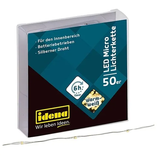 LED MICRO LICHTERKETTE 50ER WARMWEISS WARM WEISS 31825 NEU