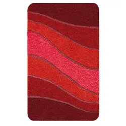 Kleine Wolke Badteppich OCEAN Granat 70 x 120 cm in rot von Kleine Wolke