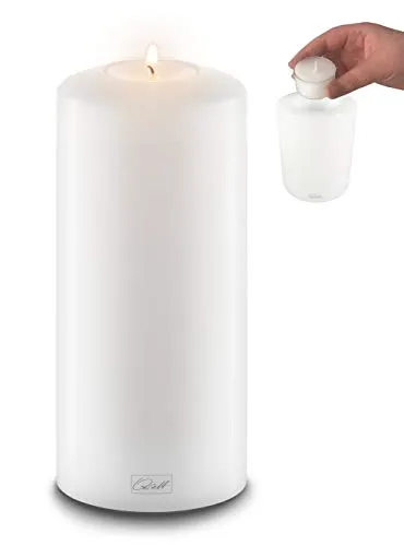 Qult Farluce Classic Teelichthalter in Kerzenform in weiß von Qult