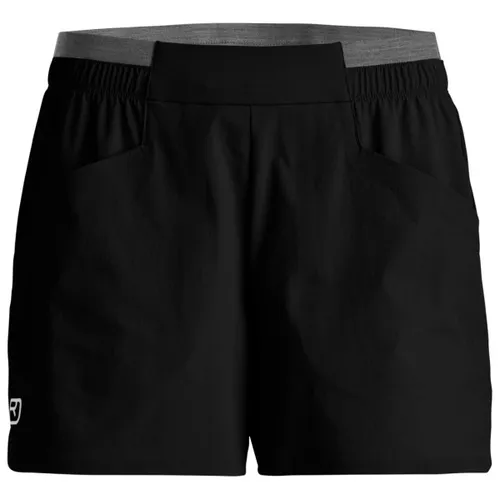 Ortovox Women's Trace Shorts - Leichte Wandershorts Gr. L schwarz - Komfortable Wandershorts mit elastischem Hüftbund für optimale Bewegungsfreiheit. Hergestellt aus 85% recyceltem Polyamid und 15% Elasthan. Ideal für Outdoor-Aktivitäten. Jetzt im Bergfreunde.de Online-Shop entdecken!
