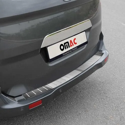 OMAC Ladekantenschutz Stoßstangenschutz für Renault Clio IV Grandtour 2012-2019 – Edelstahl gebürstet - Effektiver Schutz vor Kratzern: Der gebürstete Edelstahl sorgt dafür, dass Ihre Stoßstange durch Koffer und Einkäufe unbeschädigt bleibt. Einfache Montage ohne Bohren, passgenau gefertigt für optimalen Sitz.