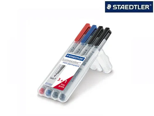 STAEDTLER® Folienstifte Lumocolor F Etui 3+1 farb. sort. 316 WP4 P NEU & OVP