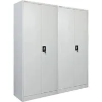 PROREGAL MegaDeal Flügeltürenschrank ELEPHANT 2er Set, abschließbar, 180x80x40cm - Robustes 2er Set aus pulverbeschichtetem Stahl für sichere Aufbewahrung. Mit 6 Fächern und Kleiderstange, sofort einsatzbereit und ohne Aufbau. Ideal für Büro, Lager oder Zuhause.