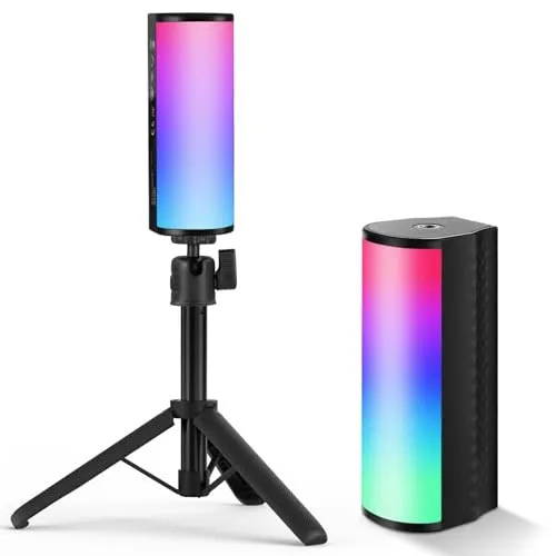 NEEWER Basis magnetischer Hand Lichtstab mit Tischstativ, 360° voll RGB Mini LED Videoröhren Videolicht, 2500mAh Akku 2500–8500K dimmbare Beleuchtung für Studiokamera Fotografieaufnahmen, TL96RGB