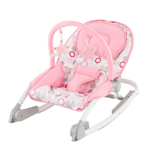 GOPLUS 2 in 1 Babywippe, Babyschaukel klappbar abnehmbar mit 3-stufig verstellbarer Rückenlehne, Babywiege 0-6 Monaten