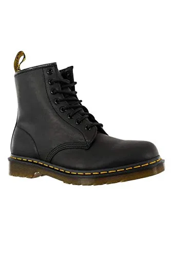 Dr. Martens Damenstiefel 1460 BLACK GREASY - Wanderschuhe aus glattem, hochwertigem Leder mit Luftkissen-Sohle für optimalen Komfort. Ideal für trendbewusste Damen in Größe 41.