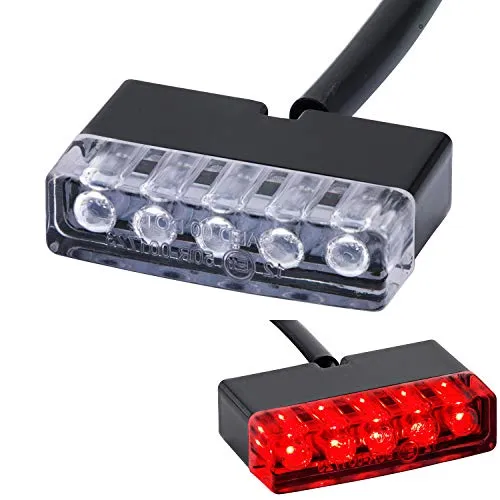 Germany Motorsports LED Mini Motorrad universal Rücklicht Shorty Rückleuchte Heckleuchte schwarz