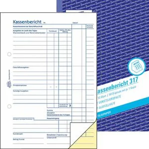 Avery Zweckform 317 Kassenbericht A5 2 x 50 Blatt