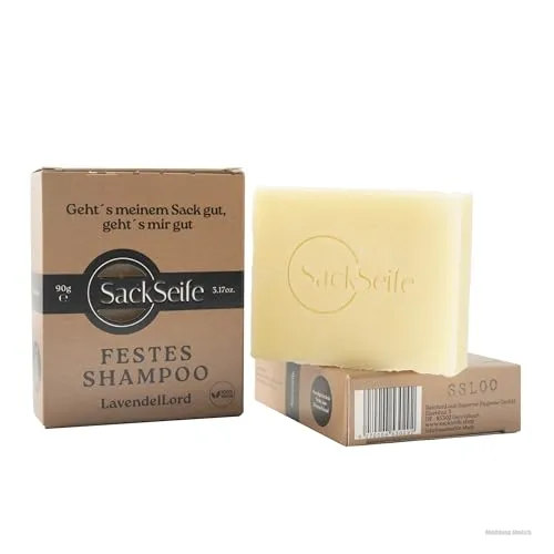 SackSeife | LavendelLord | festes Shampoo für Männer