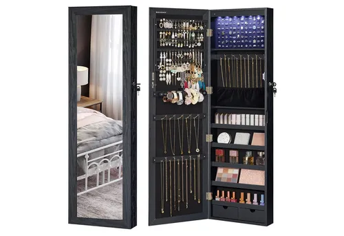 SONGMICS Schmuckschrank mit LED Beleuchtung