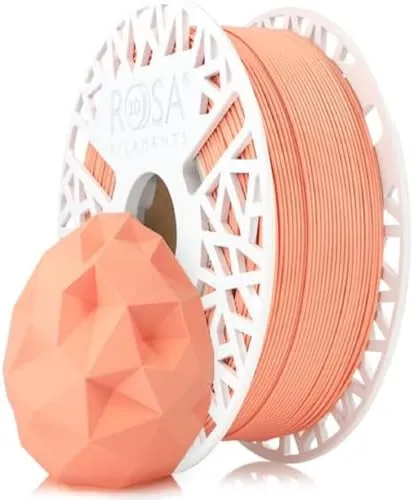 ROSA3D PLA Pastel Filament 1.75 mm für 3D Drucker | Leicht Matt PLA 3D Drucker Filament | Pfirsich Spule 1 kg