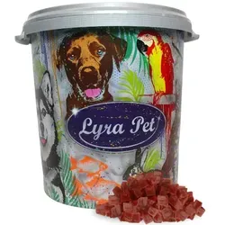 Lyra Pet® Entenbrustwürfel 5 kg in praktischer 30 L Tonne - Hundefutter: Fettarmer Kausnack für Hunde aller Altersstufen, leicht verdaulich und ideal als Trainingsbelohnung. Wiederverschließbarer Zip-Beutel für langanhaltende Frische.