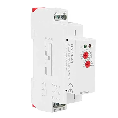 Zeitrelais Einschalt Verzögerungszeitrelais GRT8-A1 DIN-Schienentyp AC/DC 12V ~ 240V