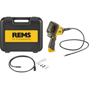 Rems Endoskop-Kamera 175400 R4, CamScope HD Set - Ortungsgeräte mit 1 m Sonde Ø 8 mm und 1920 x 1080 Pixel HD-Qualität für präzise Inspektionen. Inklusive 5 Zoll TFT-LCD-Display und dimmbarem Weißlicht-LED für optimale Sicht.