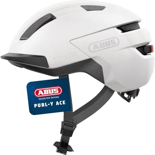 ABUS PURL-Y ACE Fahrradhelm mit LED-Licht – Sicherer Schutz für E-Bikes und S-Pedelecs - Fahrradhelm mit aufladbarem LED-Licht, ideal für E-Bike-Fahrten. Bietet zusätzlichen Nackenschutz und passt sich perfekt an deine Kopfgröße an.
