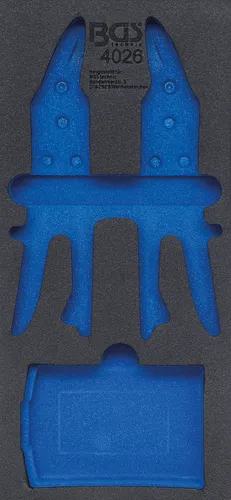 BGS 4026-1 1/3 Werkstattwageneinlage für Stufenbohrer- / Blechscherensatz, leer