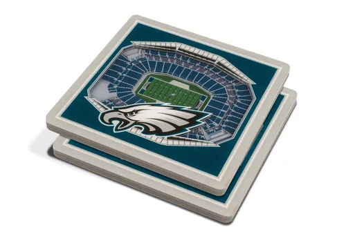 Philadelphia Eagles NFL Untersetzer 3D Stadium View 2 Stk Football Fanshop Set