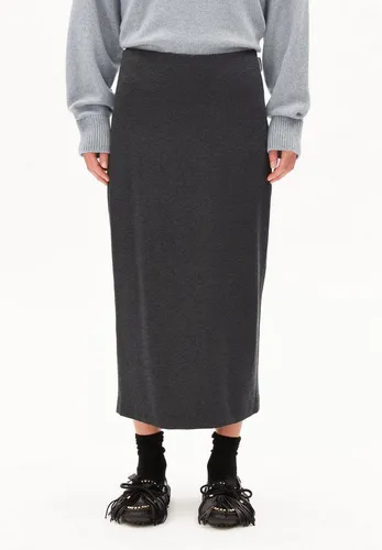 ARMEDANGELS Damen Jerseyrock PATINAA Slim Fit Steel Melange XL - Eleganter Jerseyrock aus nachhaltigem Viskose-Mix, perfekt für den Alltag. Bequem und stylish, ideal für vielseitige Outfits.