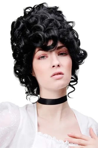 WIG ME UP Qualitätsperücke Perücke Rokoko Barock schwarz Adelsdame GFW1675-1B