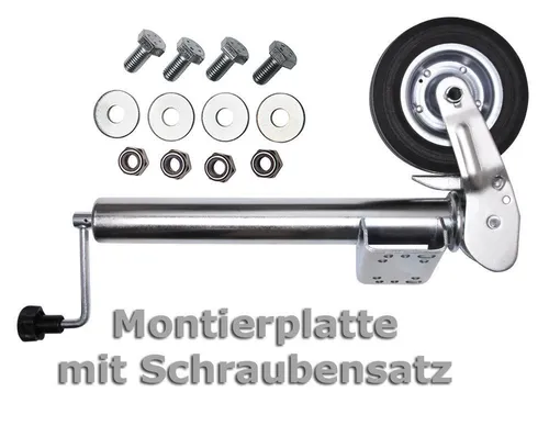 PKW Anhängerstützrad Automatik Trailer Bugrad Hänger Stützrad Wohnwagen Stütze