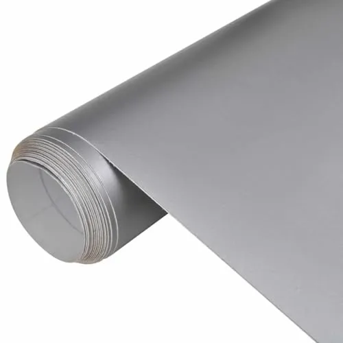 vidaXL Autofolie Matt-Silber 100x150cm - Lackschutzfolie in Matt-Silber, selbstklebend und wasserabweisend für blasenfreie Anbringung, ideal für Auto-Innen- und Außenanwendungen.