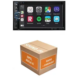 JUST SOUND best choice for caraudio Autoradio Alpine INE-W611D für Opel Agila A Navigationssystem Autoradio (RDS, AM/FM Radio, Animiertes Display, Freisprecheinrichtung, 2 DIN) schwarz