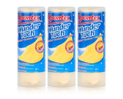 SPONTEX Spontex Wundertuch - Reinigt, Trocknet und Poliert (3er Pack) Reinigungstücher