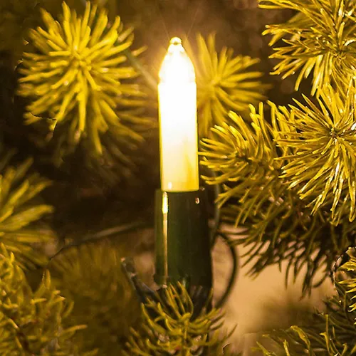 Saico Lichterkette Kleinschaftkerzen Dekolicht Weihnachtslicht weiß 30-flammig