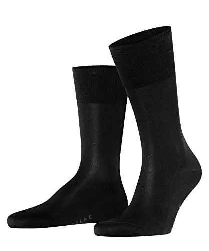 FALKE Herren Socken Tiago M SO Baumwolle einfarbig 1 Paar, Schwarz (Black 3000), 43-44