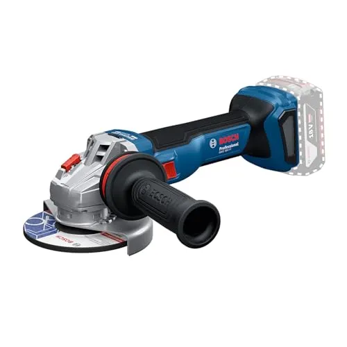 Bosch Winkelschleifer GWS 18V-11, Professional, 125mm, 18 V - Schleifmaschinen, akkubetriebener Winkelschleifer mit KickBack Control für erhöhte Sicherheit und bürstenlosem Motor, der die Leistung eines 1100-Watt-Werkzeugs liefert.