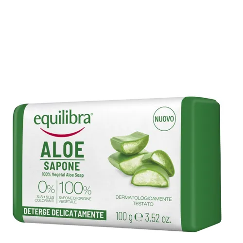 Aloe 100% Vegetal Soap aloesowe mydło 100g Equilibra 8000137010929