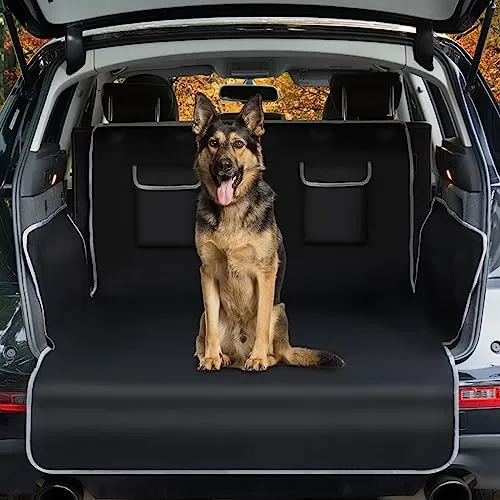 Toozey Kofferraumschutz Hund mit Ladekantenschutz – Wasserdicht & Reißfest – Hundedecke mit Seitenschutz & XXL-Taschen, Universell für Alle Autos