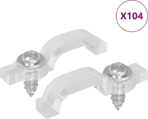 vidaXL LED Streifen Clips 2 pcs Transparent 23,8 x 7,3 x 4,3 mm