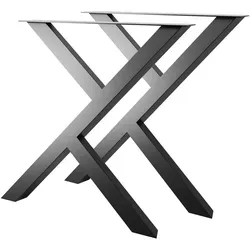 Metalo Pro Tischbeine, Schwarz, Metall, 27x72x72 cm - Esstische – Hochwertige, pulverbeschichtete Stahl-Tischbeine für kreative DIY-Projekte mit einfacher Montage und eleganter Optik.