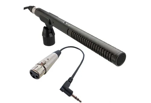 RØDE NTG-2 Richtmikrofon mit Mikrofonkabel - Professionelles Kondensator-Richtmikrofon mit Supernierencharakteristik und geringem Eigenrauschen, ideal für Film- und Tonaufnahmen. Inklusive 30cm Mikrofonkabel für einfache Verbindung.