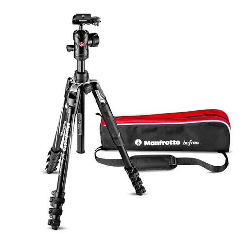 Manfrotto Befree Advanced Stativ mit Hebelverschluss, Reisestativ Kit mit Kugelkopf, tragbar und kompakt, Aluminium Stativ für DSLR Reflex und spiegellose Kameras, Kamera-Zubehör