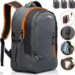 Ergonomischer Schulrucksack 34L mit USB-Port in Grün