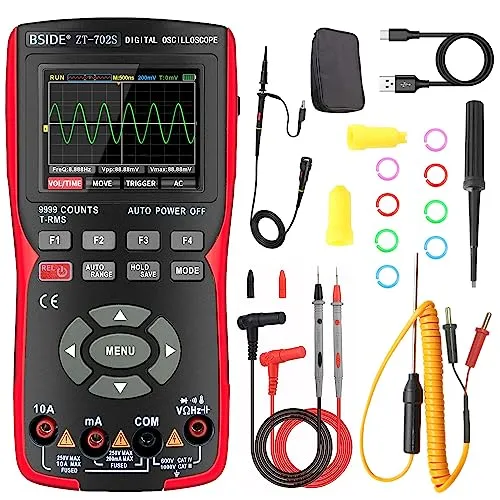 BSIDE Digital Oszilloskop Multimeter Handheld Digitaloszilloskop KFZ 10Mhz Bandbreite 2.8