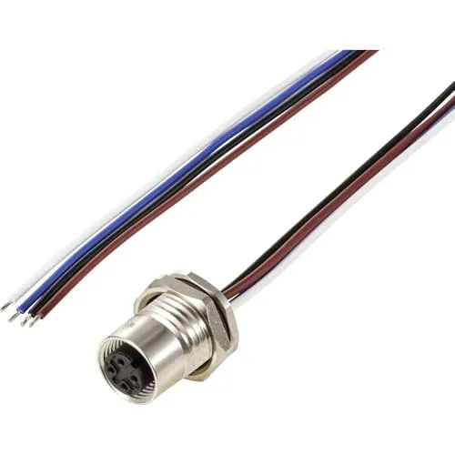 TRU COMPONENTS TC-12833048 Sensor/Aktor Einbaubuchse M12 Buchse, Einbau 0.5 m Polzahl Sensoren: 4 1 St.